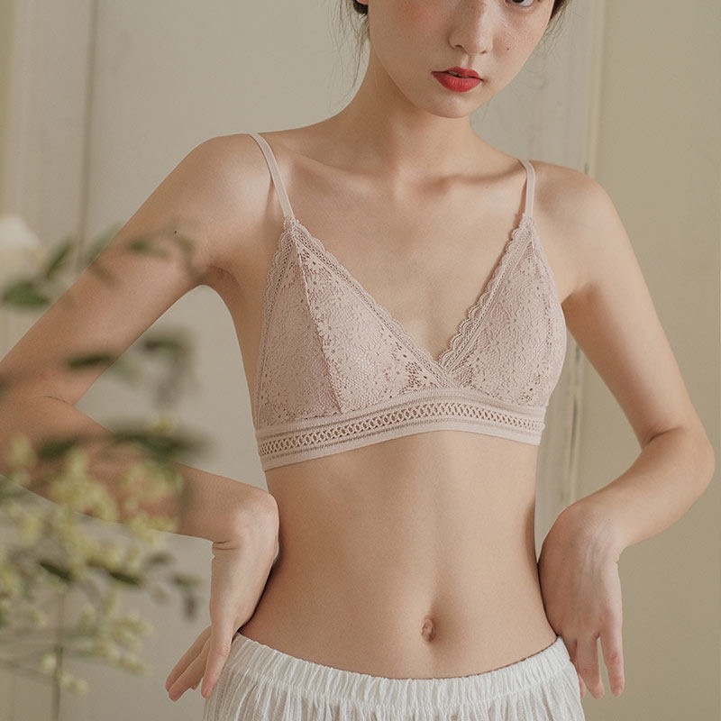 Áo Lót Bra Ren Hoa Mút Mỏng Cài Sau 7338
