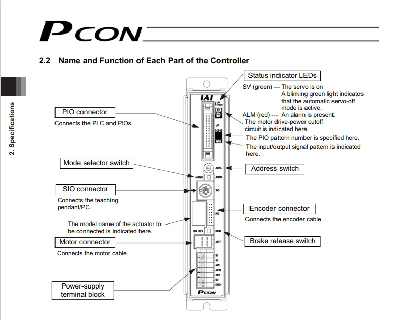 Bộ Điều Khiển Robo IAI Controller Drive PCON-C-42PI-NP-2-0