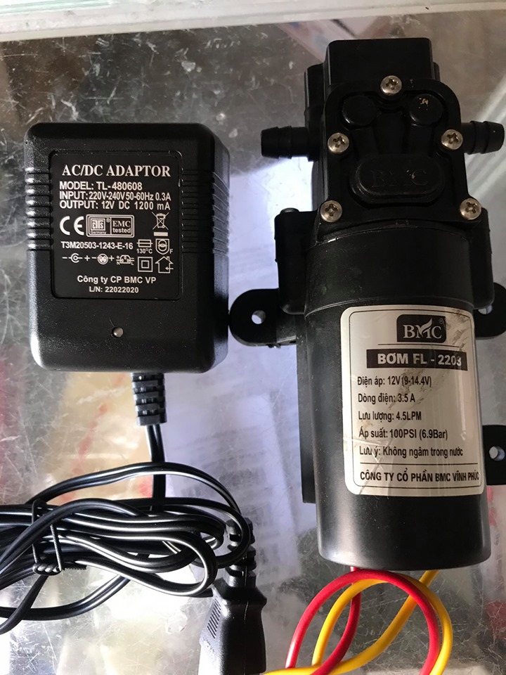 Bộ máy bơm tăng áp 12v Chính hãng BMC