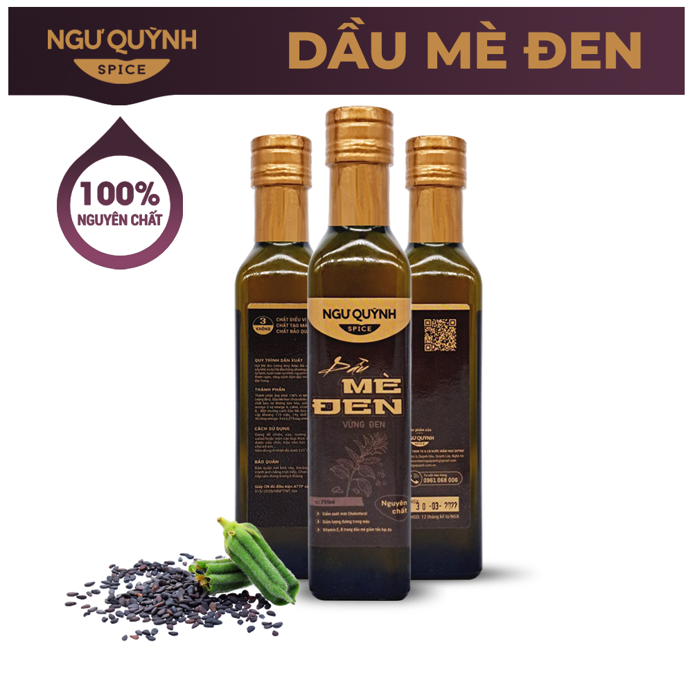DẦU MÈ ĐEN (DẦU VỪNG) NGUYÊN CHẤT 100% (250 ML)