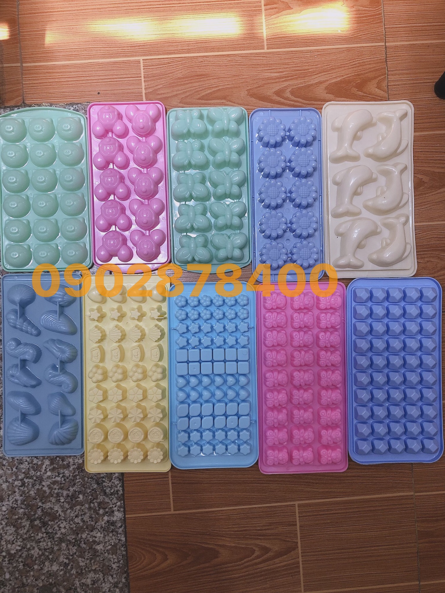 Combo 10 khuôn thạch rau câu 10 mẫu Vĩnh Trường