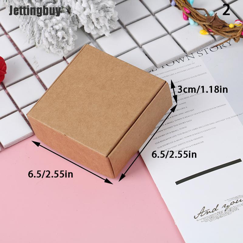 Jettingbuy 10pcs Brown Kraft Paper Aircraft Gift Boxes Blank Handmade Soap Packing Box