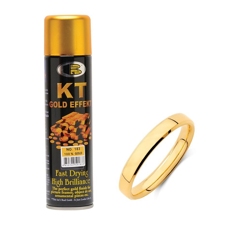 Sơn xịt vàng gold bosny 100% gold no.183, bosny kt gold efect-dụng cụ vẽ tâm tâm