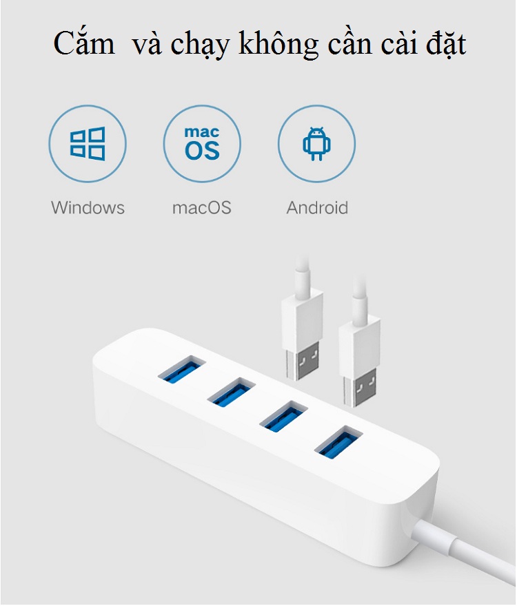 Hub Usb 3.0 - Bộ Chia USB Từ 1 Thành 4 Cổng Usb Tốc Độ 3.0