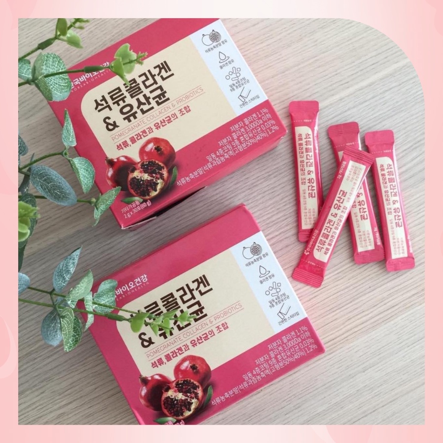 Bột Collagen Uống Lựu Đỏ Bio Cell Hàn Quốc