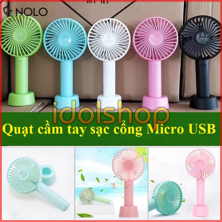 Quạt mini tích điện cầm tay có đế n9