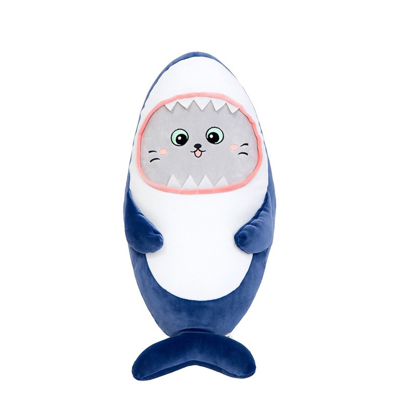 [HCM]GẤU BÔNG MÈO COSPLAY CÁ MẬP SIÊU YÊU SIZE 35CM