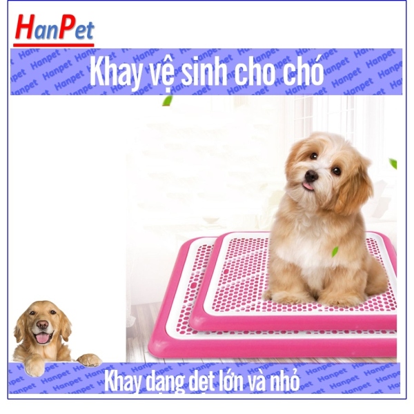 ✧♦◙  (2 size)- Khay vệ sinh chữ nhật dẹt (hanpet 4711546) khay vệ sinh chó lớn và chó nhỏ mọi lứa tuổi