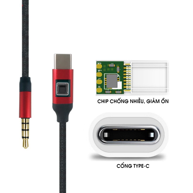 Dây cáp Âm Thanh Chuyển Đổi Type C Sang Jack 3.5mm Aux ( USB Type-C to 3.5mm Jack Audio Cable )