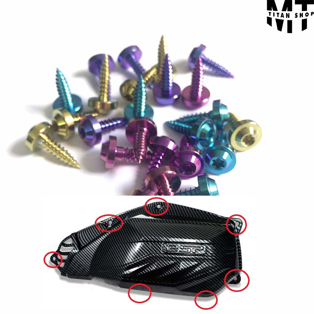 Bộ 7 Ốc Bắt Ốp Pô E Honda/AB/Vision/Vario- .PTTT