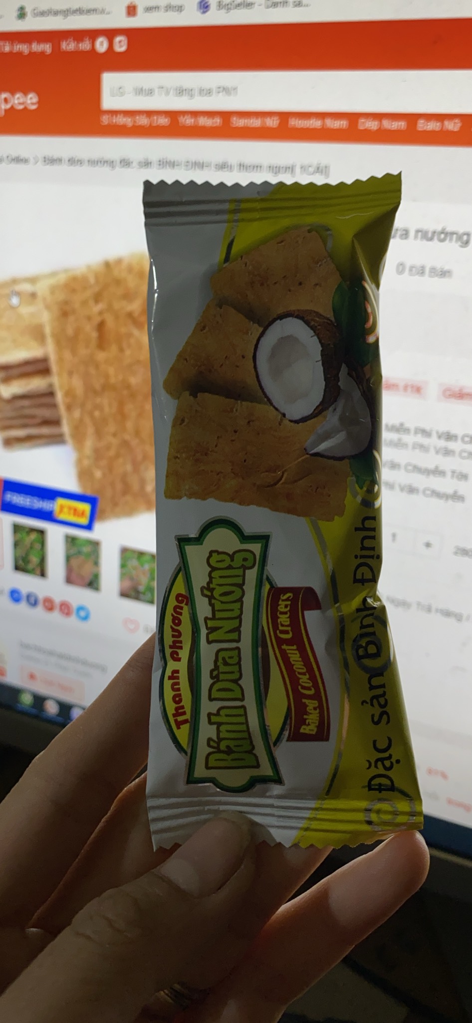 [combo 500gr BÁNH DỪA NƯỚNG]  BÁNH DỪA NƯỚNG ĐẶC SẢN BÌNH ĐỊNH ăn siêu ngon