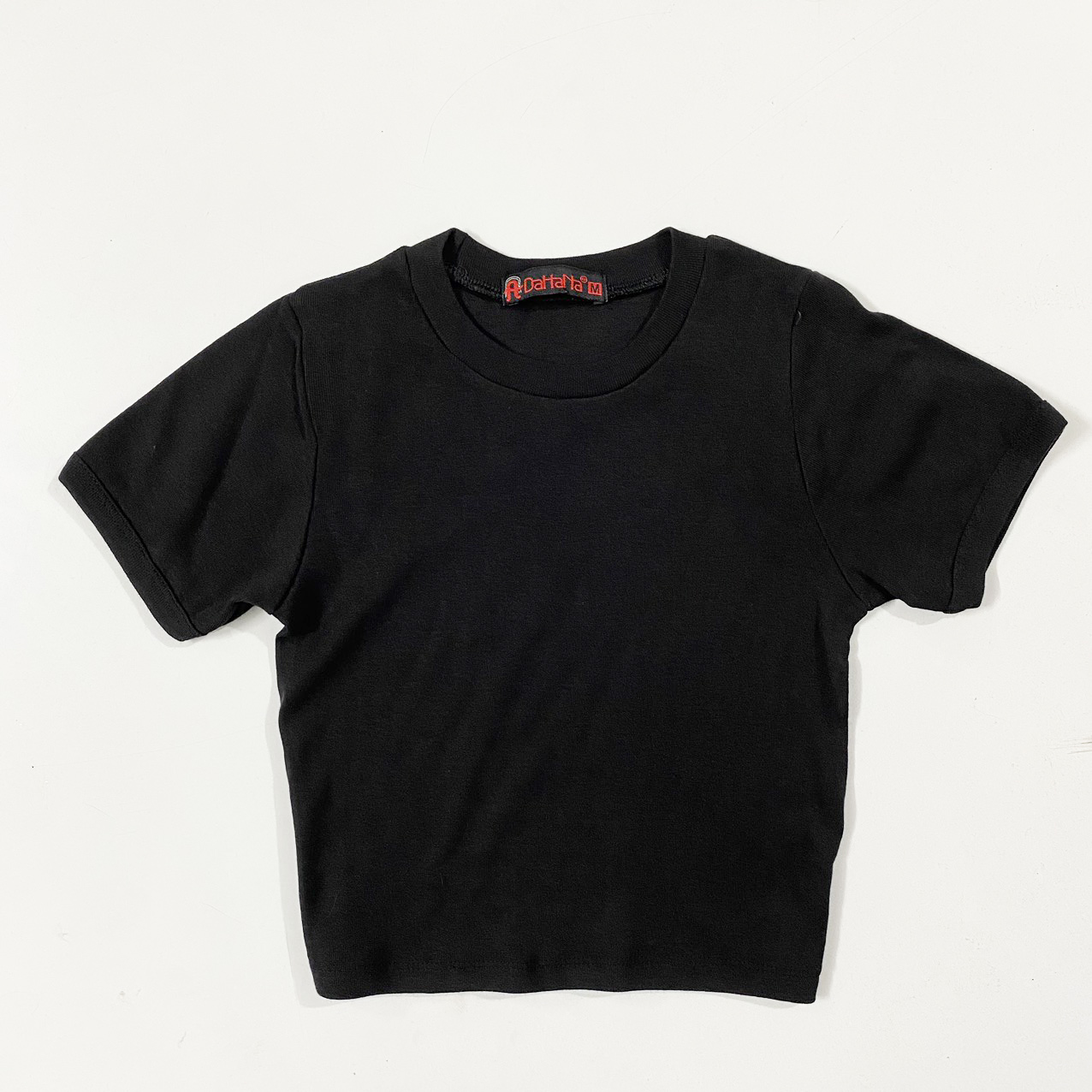 Áo croptop thun cao cấp - áo kiểu nữ cổ tròn tay ngắn trơn basic