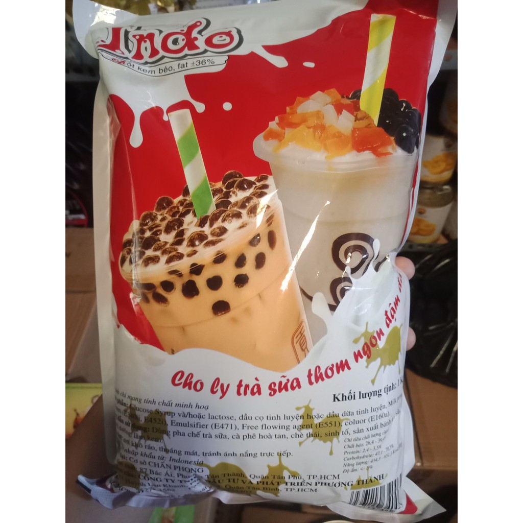 Bột Kem Béo Pha Trà Sữa Indonesia 2 Ly Gói 1kg-date mới 2026