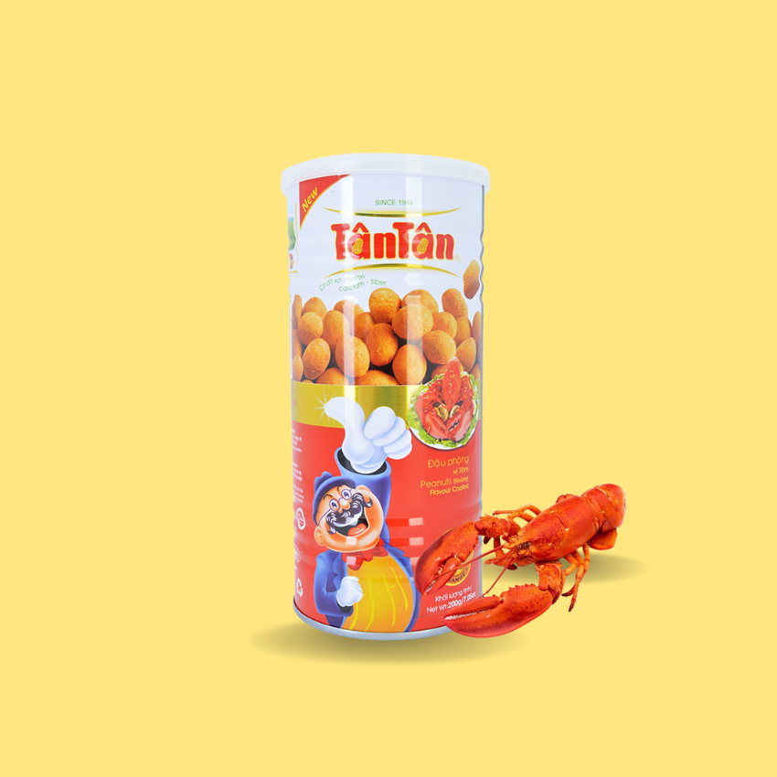 Đậu phộng vị tôm Tân Tân - Lon 200g