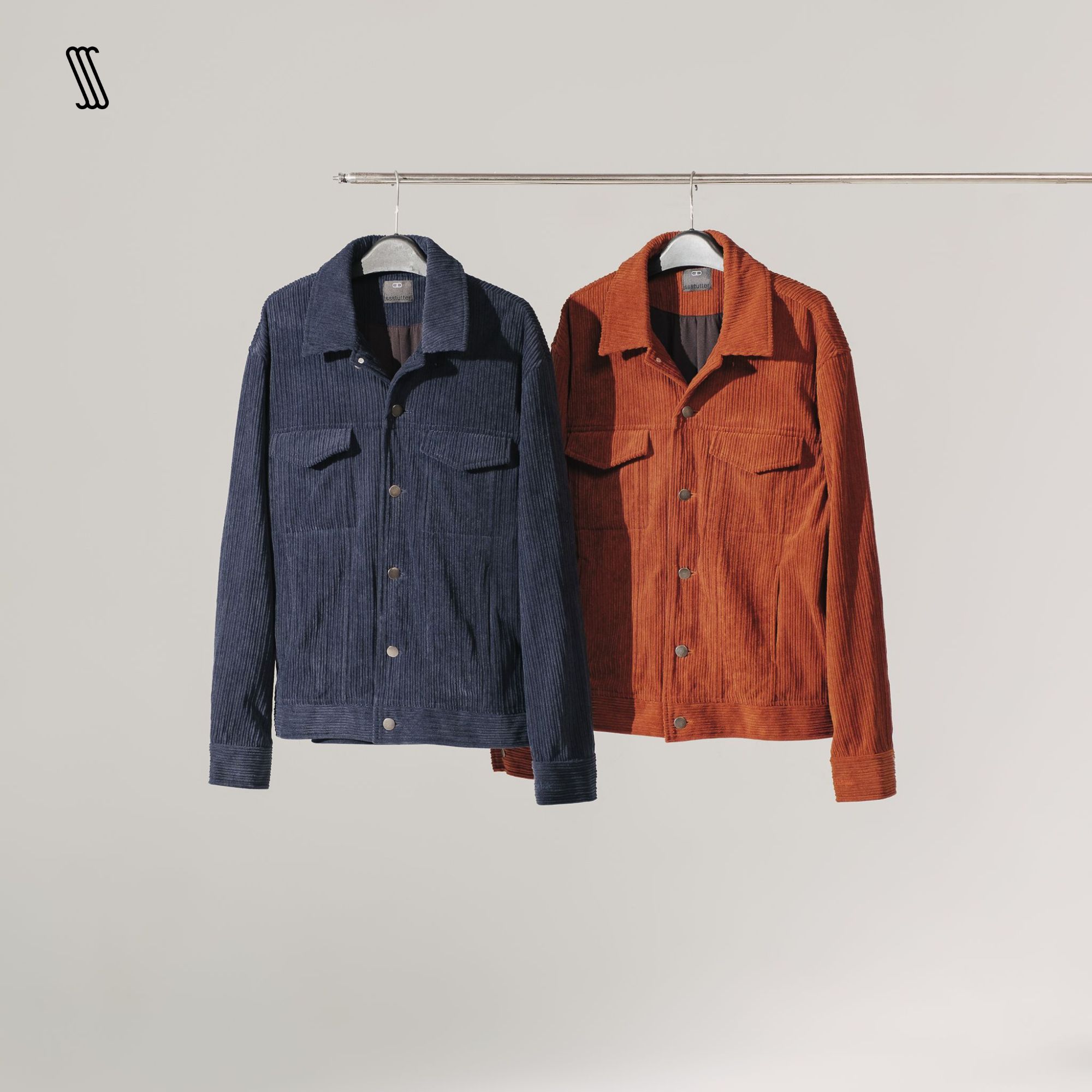 Áo khoác nam SSSTUTTER nhung có lót dáng trucker THOMAS JACKET