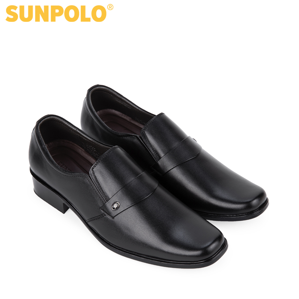 Giày Nam Da Bò Công Sở SUNPOLO SPH120 (Đen)