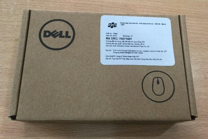 Mouse quang USB Dell MS116 - Hàng phân phối chính hãng