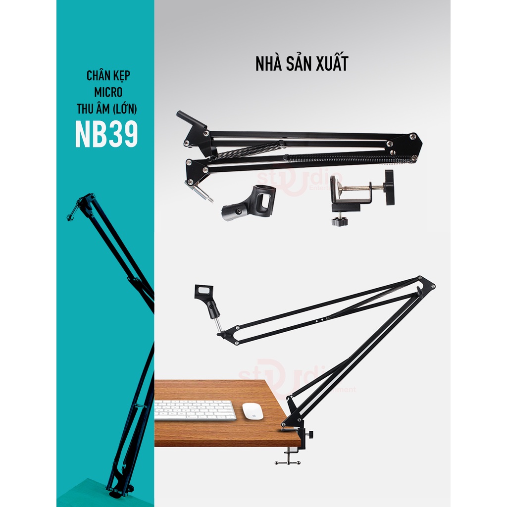 Chân Microphone NB-39 (Lớn) -Chân Micro kẹp bàn, giá đỡ Micro