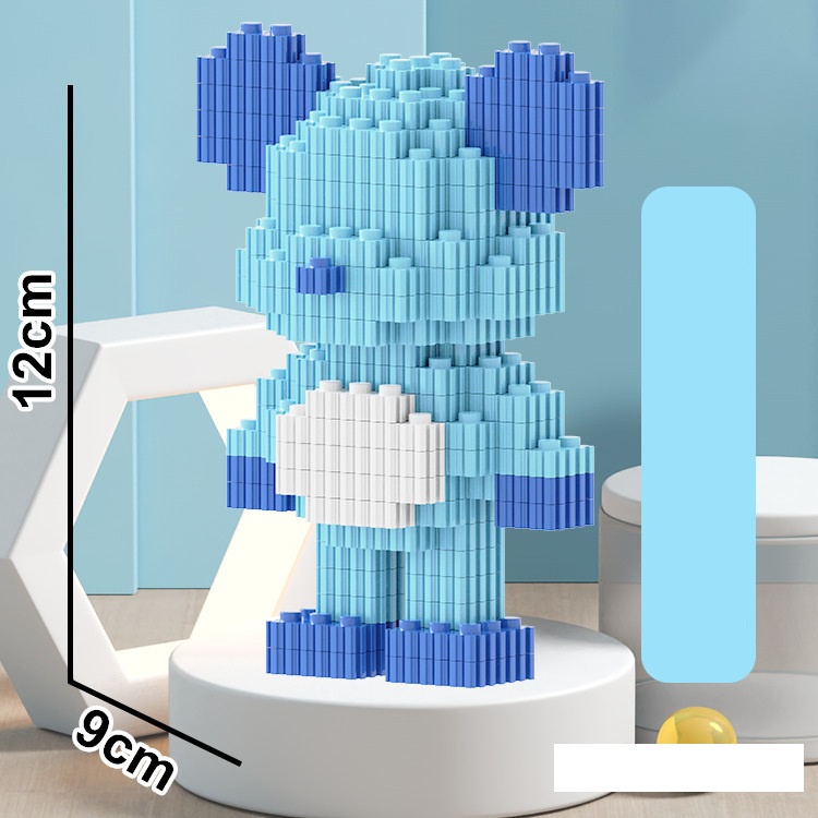[Hoàn Tiền 10%]Mô hình đồ chơi lắp ráp gấu mini bearbrick lớn 12cm 19cm