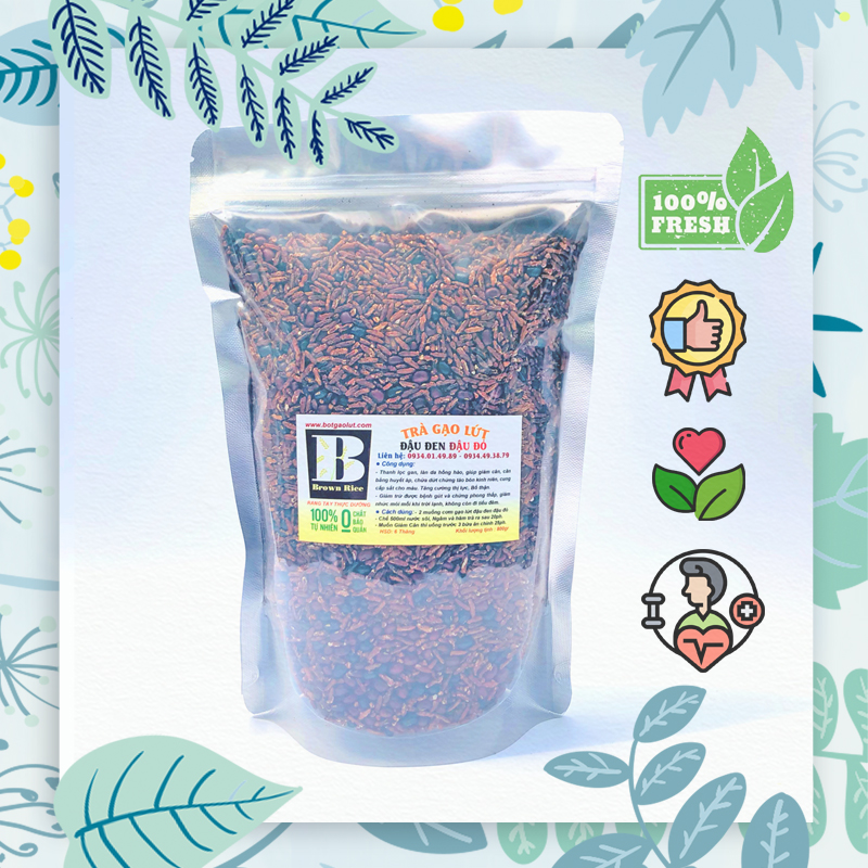 Trà gạo lứt đậu đỏ đậu đen 800gr Brown Rice