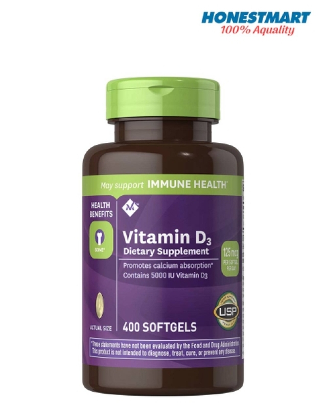 Bổ sung Vitamin D3 Member’s Mark Vitamin D3 2000IU / 5000IU 400 viên