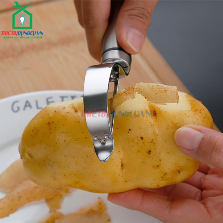 Dụng cụ gọt vỏ trái cây inox đa năng (kiểu gọt ngang)