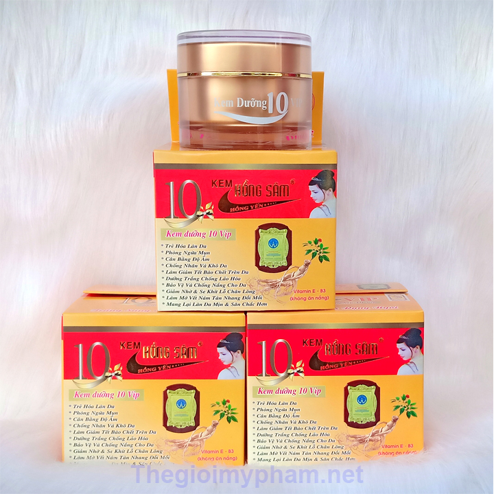 Kem Dưỡng Trắng Da Hồng Sâm Vip10 30g