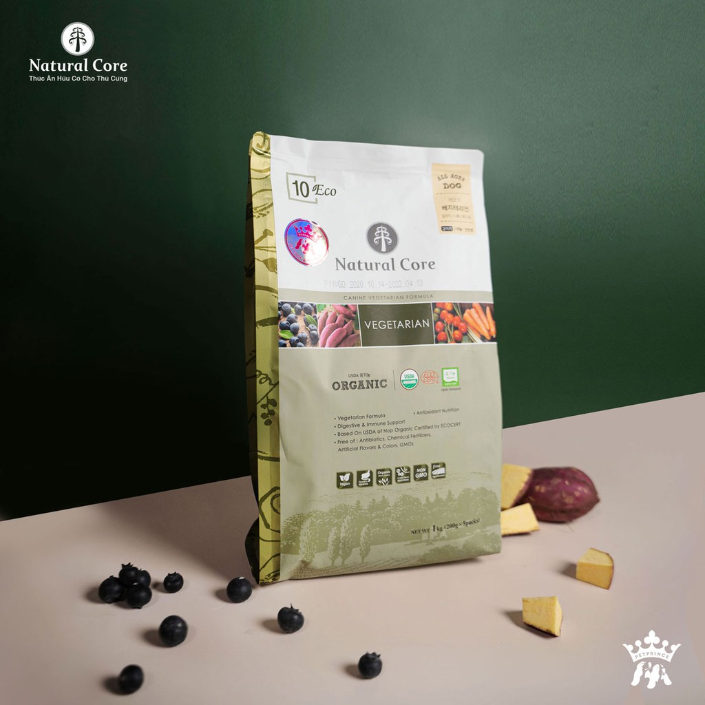 Natural Core hạt rau củ thuần chay cho chó 1kg - 6kg