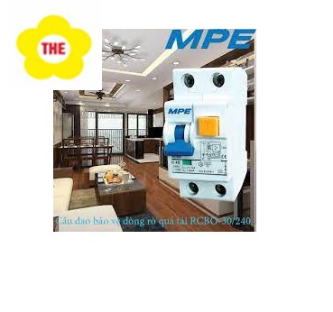 [HCM]MPE - CB chống giật RCBO 2P-40A (Cầu dao bảo vệ dòng rò và quá tải RCBO-30/240)