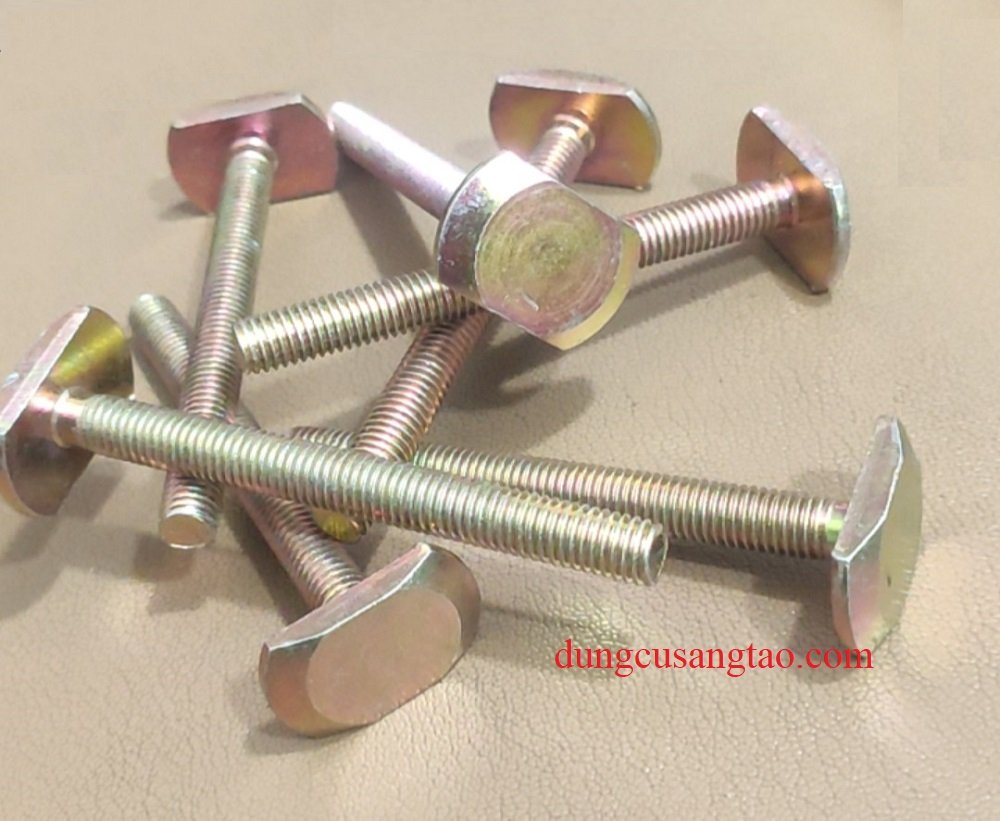 Bu lông T screw tán lớn 8mm x dài 80mm (bu lông chữ T m8x80)