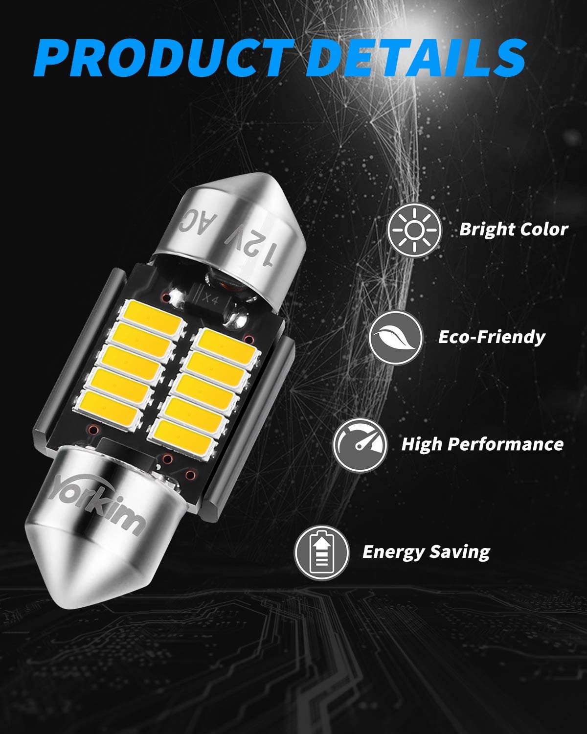 Đèn Led Soi Biển Số , Đèn Gắn Trần 12V Cho Xe Hơi Siêu Sáng, Siêu Tiết Kiệm Điện