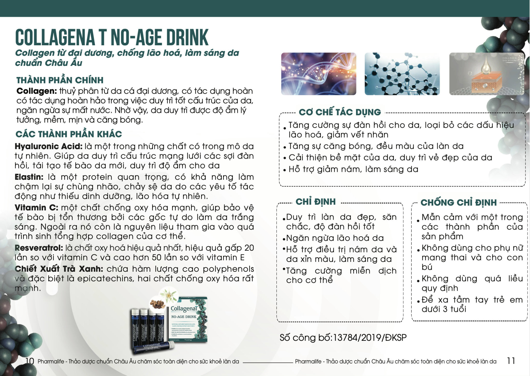 Thực phẩm bảo vệ sức khỏe COLLAGENAT NO-AGE (Collagen nước Collagenat No-age Drink chống lão hóa, làm sáng da chuẩn Châu Âu)
