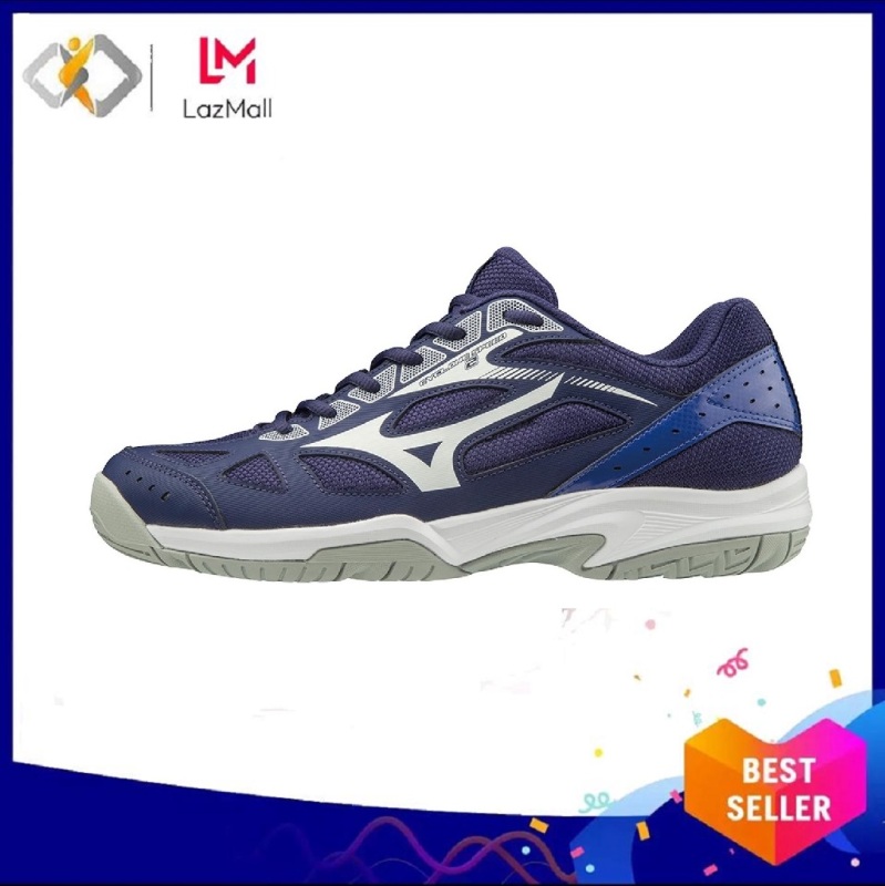 Giày cầu lông chính hãng Mizuno Cyclone Speed 2 V1GA198015 Màu xanh, full box - sẵn hàng - Giày đánh cầu lông nam nữ - Giày bóng chuyền nam nữ