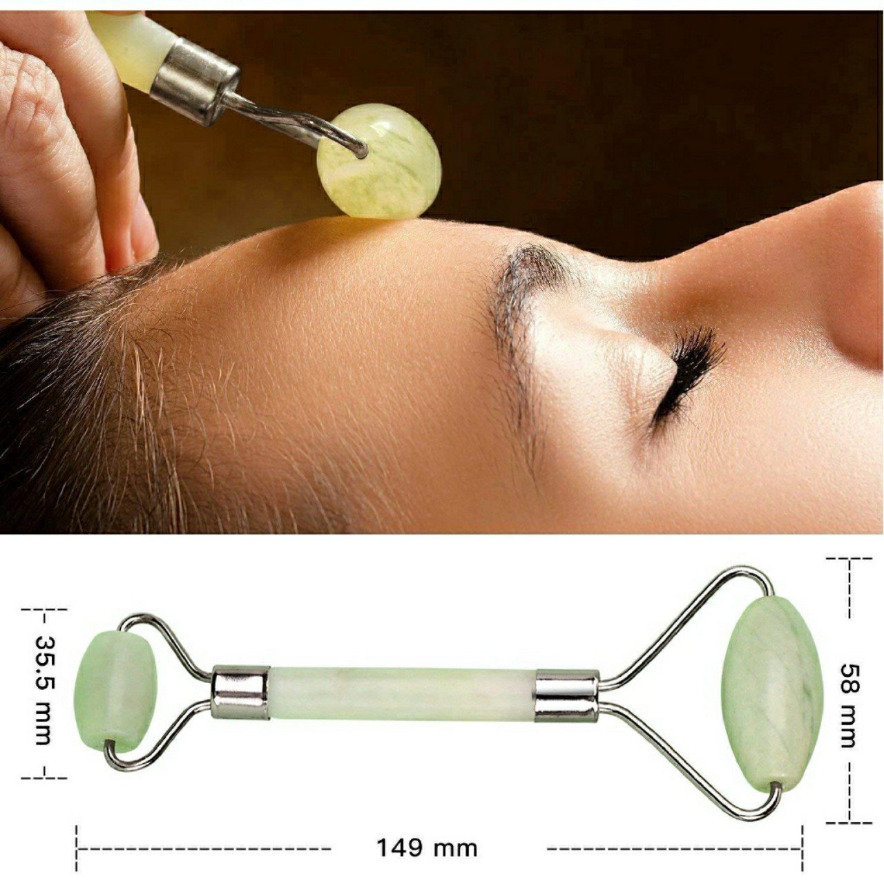 Cây lăn massage mặt đá cẩm thạch