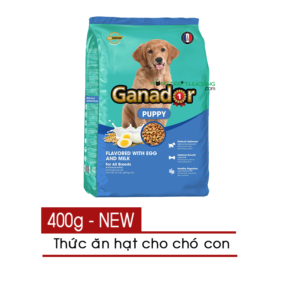 Thức Ăn Hạt Cho Chó Con Ganador Puppy Trứng Sữa 400g - [Nông Trại Thú Cưng]