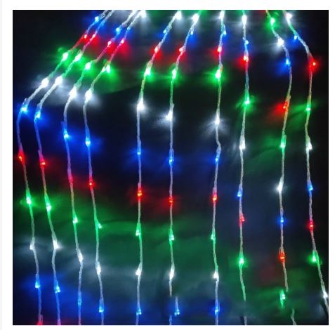 Đèn LED thác nước thả mành trang Trí 10 Sợi 2m Đủ Màu