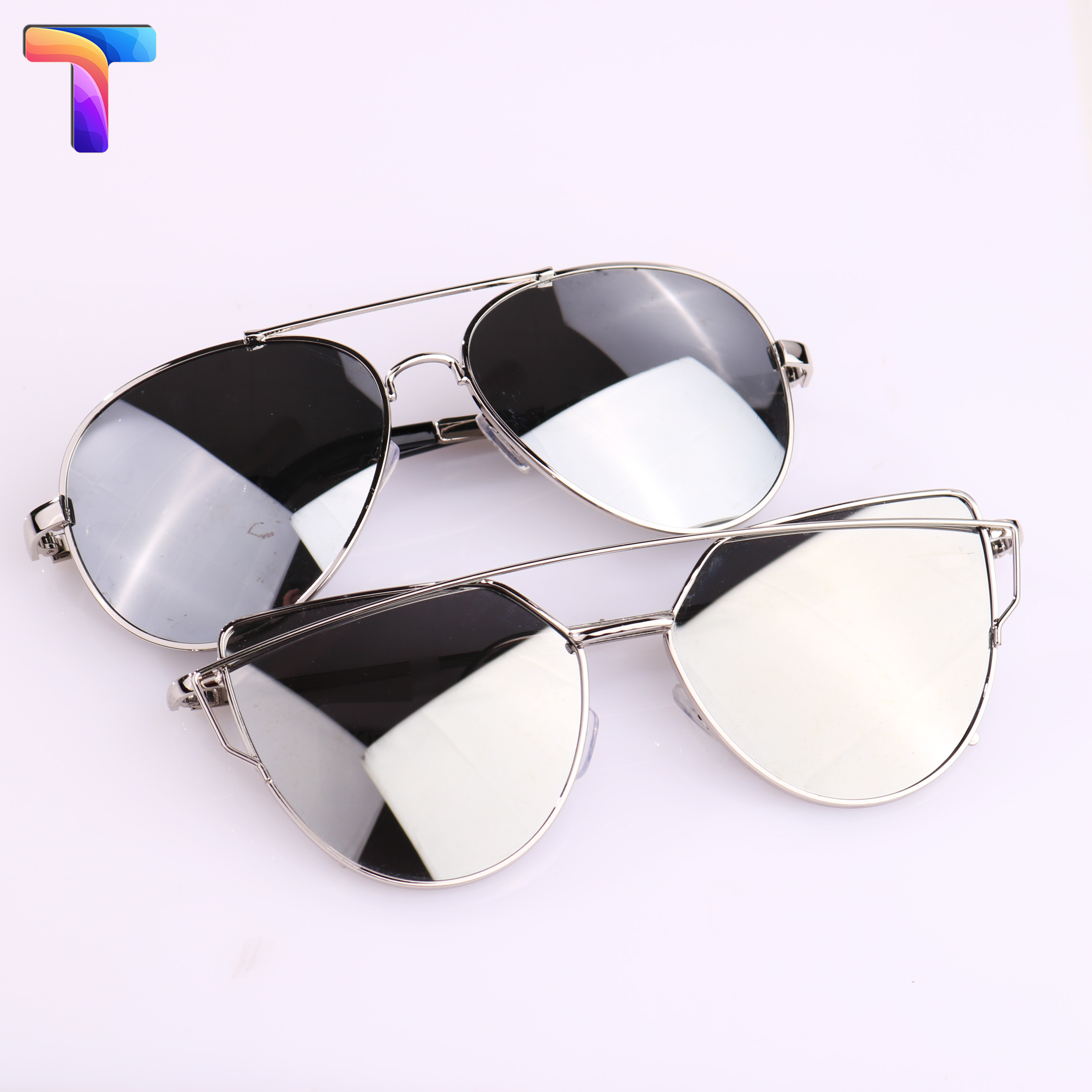 Kính râm phân cực tráng gương Aviator 0017 [ tặng kèm thẻ thử phân cực ]