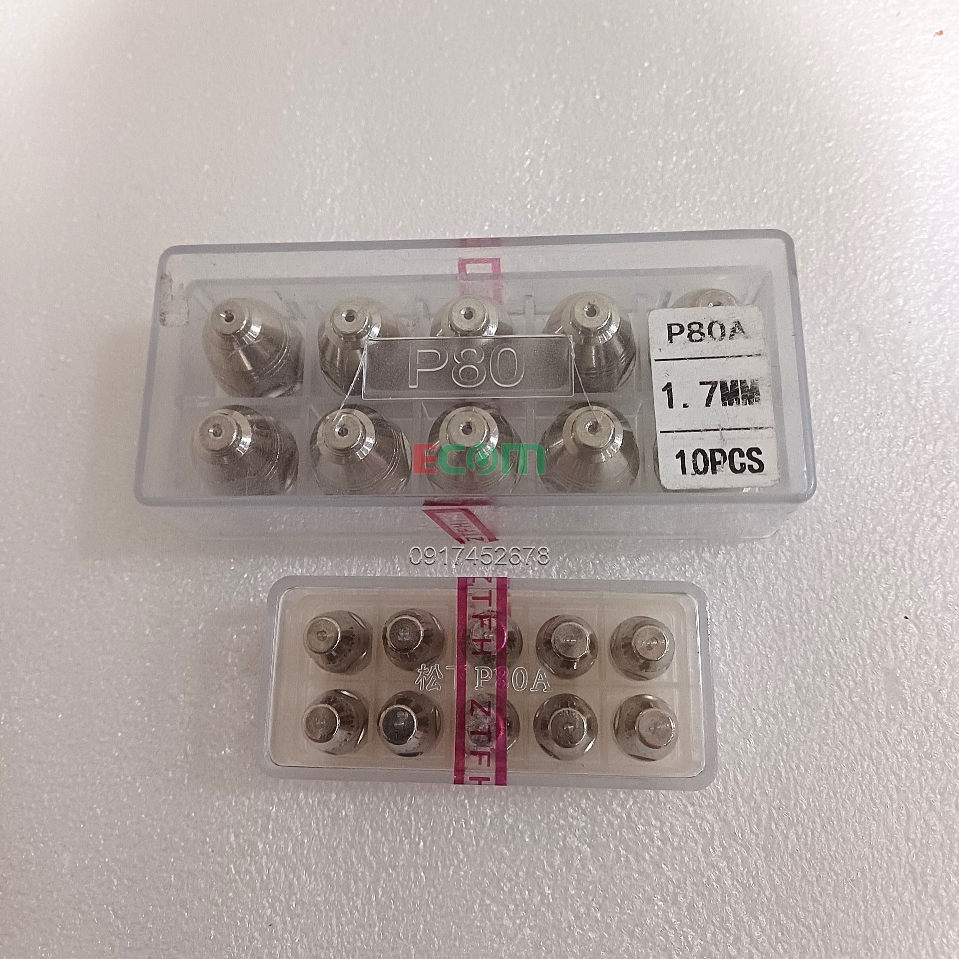 Bép cắt plasma p80 ztfh 1.3-1.5-1.7mm loại tốt - hộp 10 bộ bép cắt plasma pa80 tốt