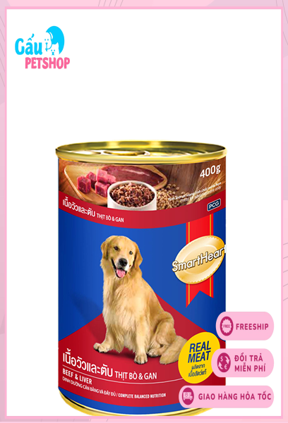 Pate cho chó trưởng thành Smartheart Lon 400g