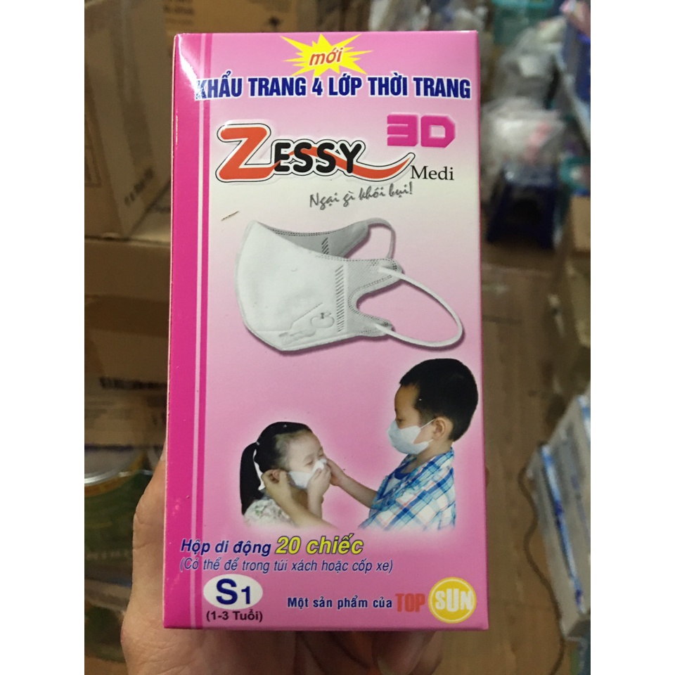 Khẩu trang 3 lớp Zessy cho bé 1-3 tuổi