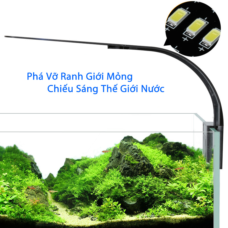 [HCM]Đèn Led Bể Cá Siêu Mỏng (Vỏ Đen)