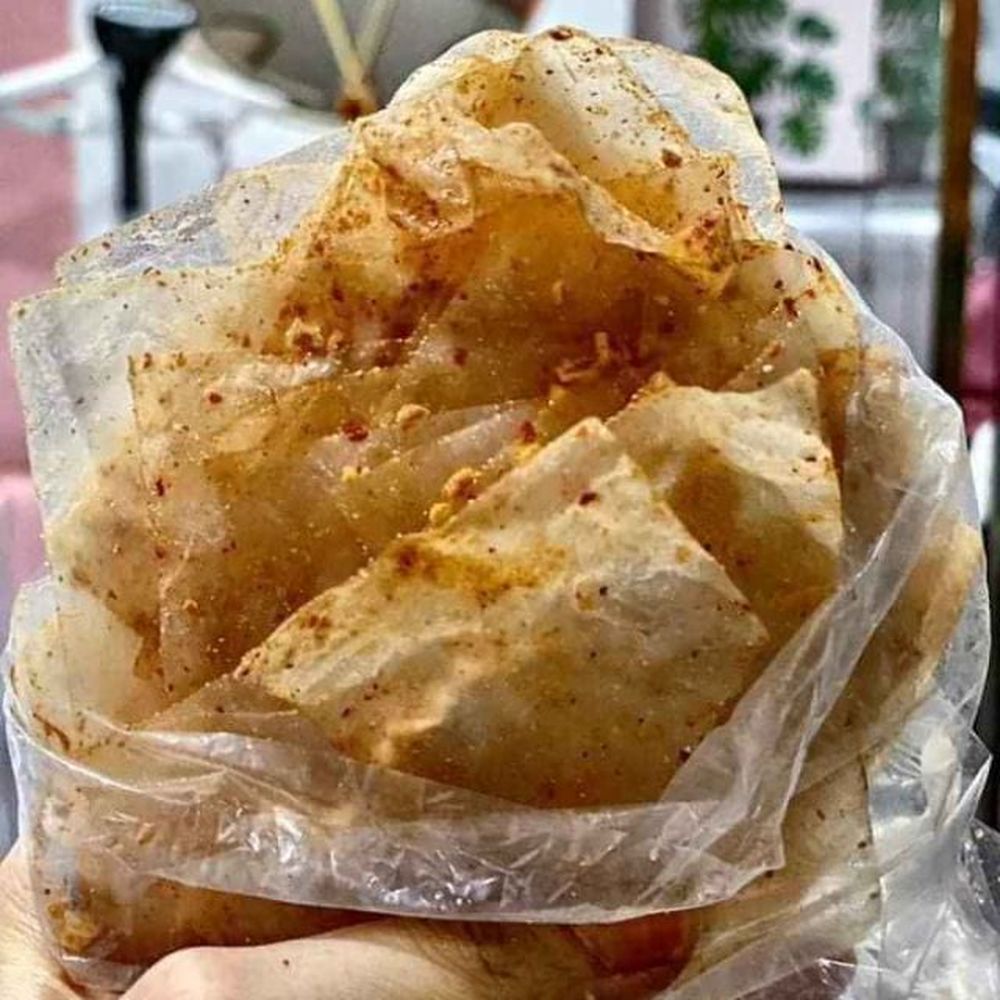 Bánh tráng Xì ke SIÊU CAY 500gr (trộn Muối nhuyễn-Tỏi phi)