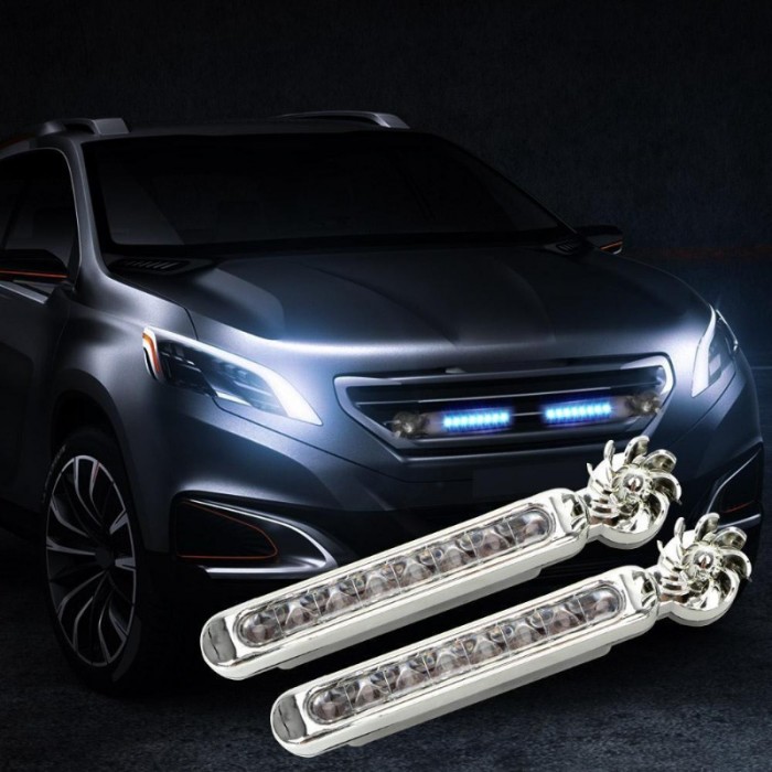 Đèn led năng lượng gió xe hơi ô tô màu ngẫu nhiên gắn đầu hoặc gương ô tô