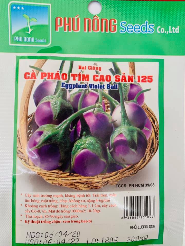 Hạt Giống Cà Pháo Tím Sai Trái, Siêu Giòn