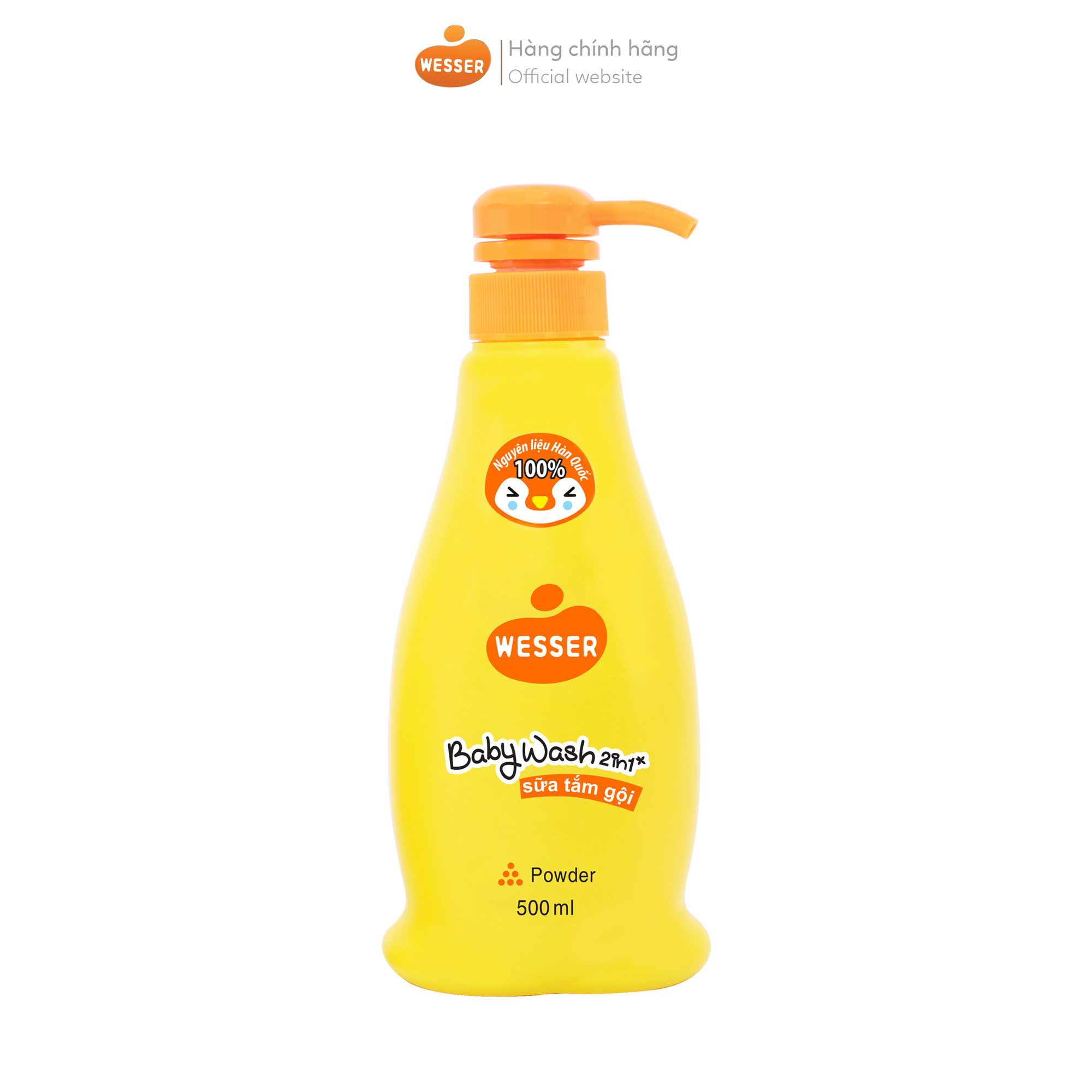 Sữa tắm gội Wesser 2in1 hương phấn 500ml