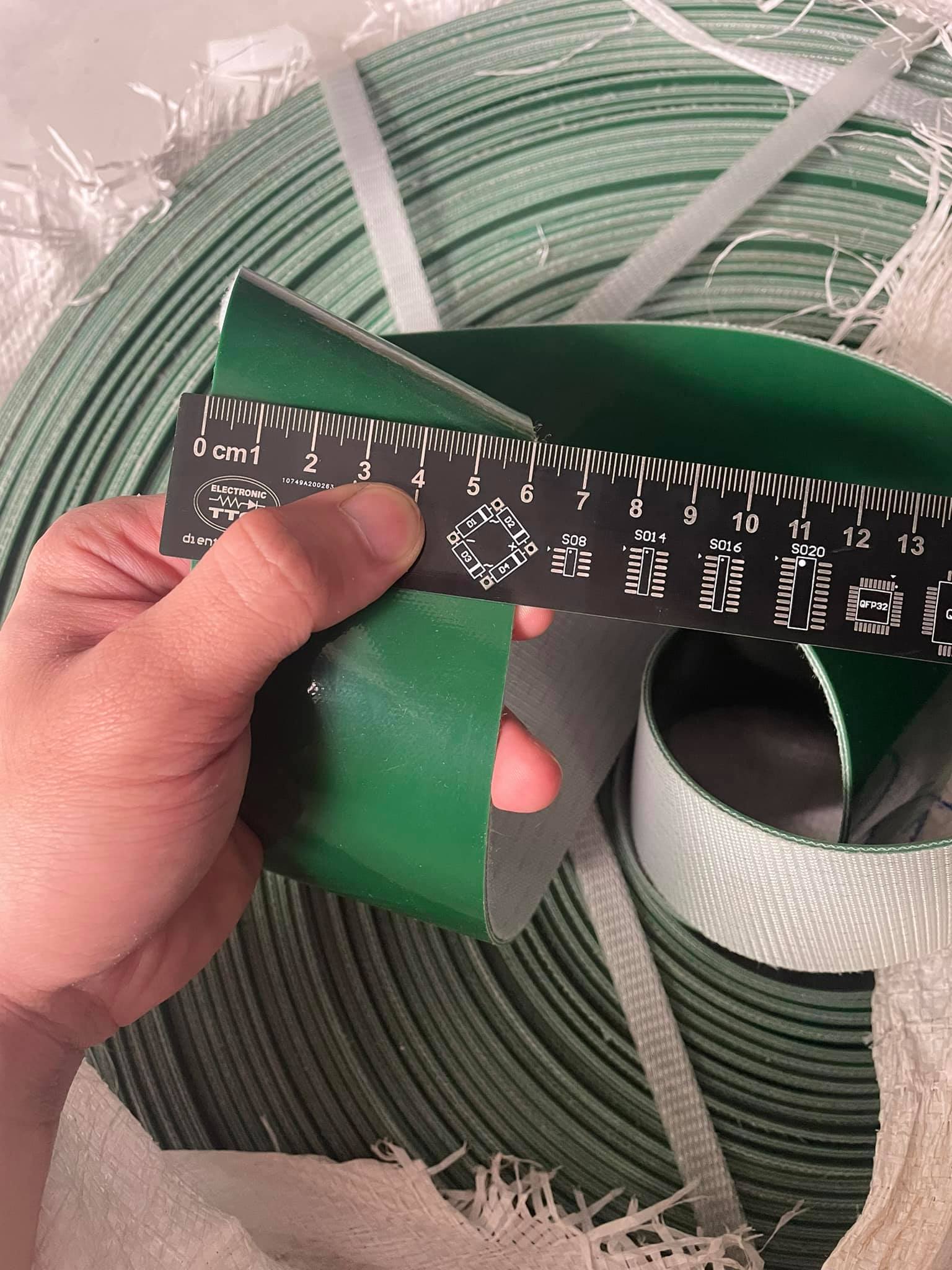 Dây belt băng tải PVC dày 3mm rộng 60mm/100mm độ dài tuỳ chỉnh