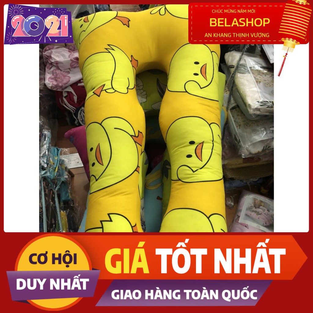 Gối ôm bà bầu chữ u hình vịt vàng