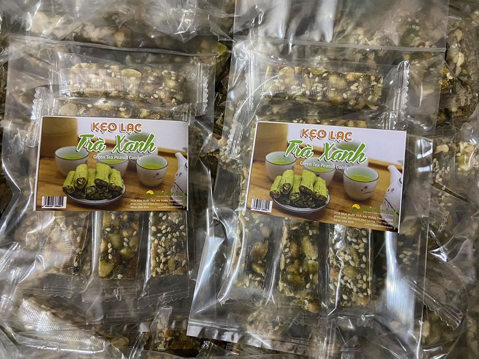 Kẹo Lạc Matcha (Trà Xanh) Túy Trà gói 200g