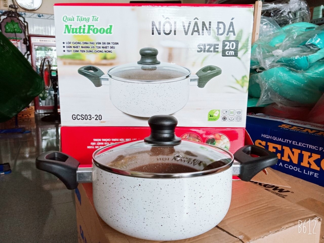 🌱NỒI VÂN ĐÁ 20CM HKM NUTIFOOD