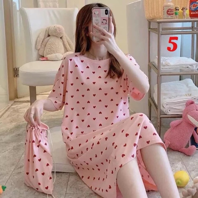 [HCM]Đầm suông váy ngủ mặc nhà siêu cute